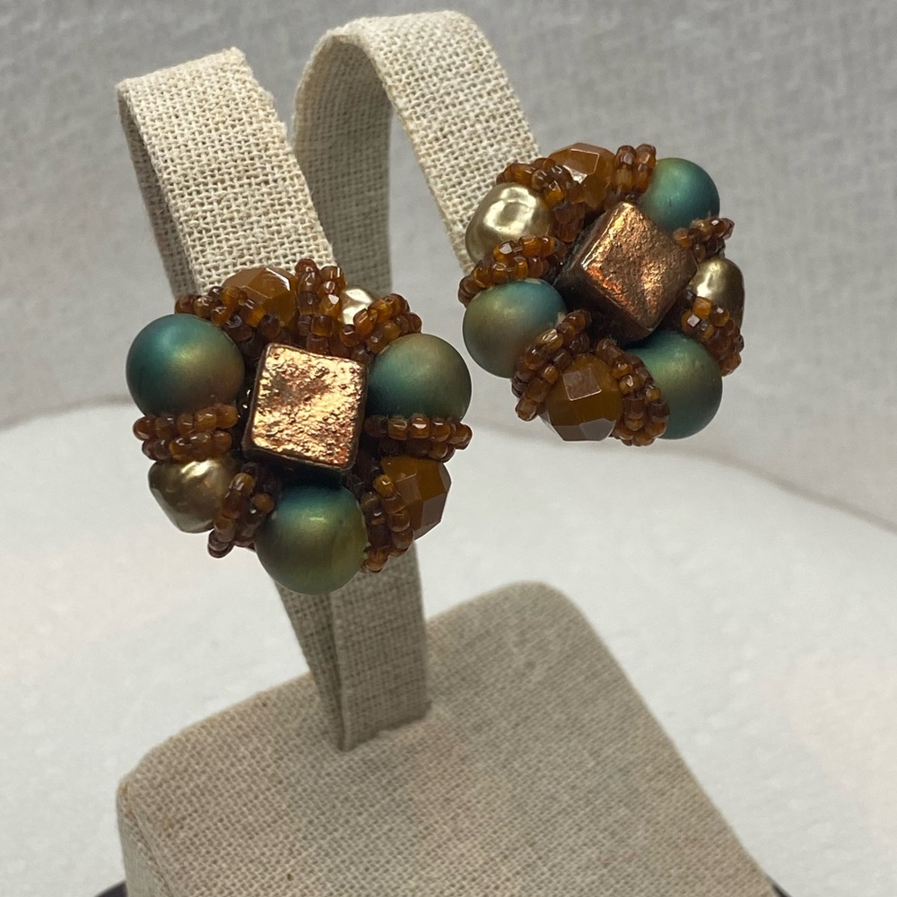 🔥Vintage Ornella Italy Couture Earrings – Handcrafted Murano Glass